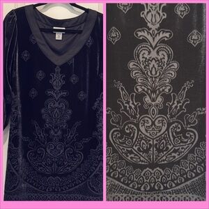 Soft surroundings velvet burnout tunic